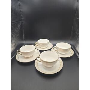 Lot‎ of 4 CT Carl Tielsch ALTWASSER Silesia Germany Cup Saucer Gold~Pearl